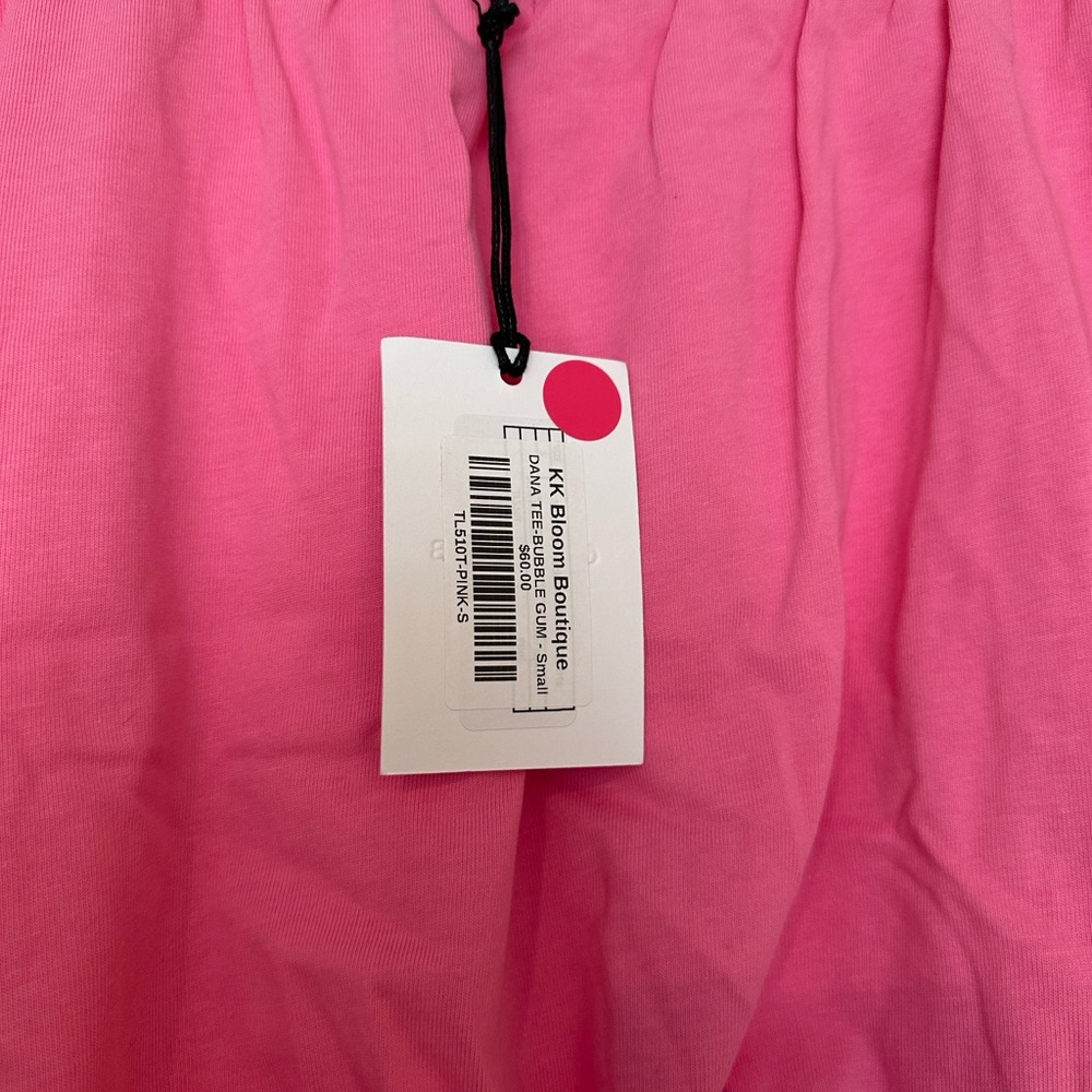 NWT Grey Lab Bubble Hem Hot Pink Crop Top Size S - Picture 4 of 7
